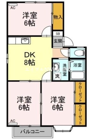 ファミーユメイ　Aの物件間取画像